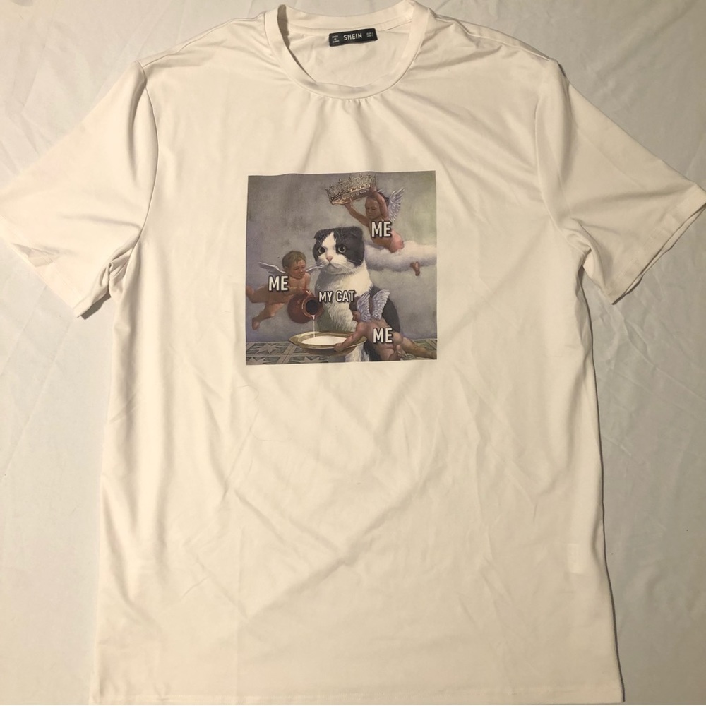 Cat shirt by shein size Large